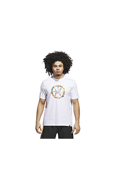 adidas Dawn2Dusk Tee 4 Erkek Basketbol Tişörtü JX1746 Beyaz