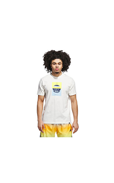 adidas Dawn2Dusk Tee 3 Erkek Basketbol Tişörtü JX1747 Beyaz