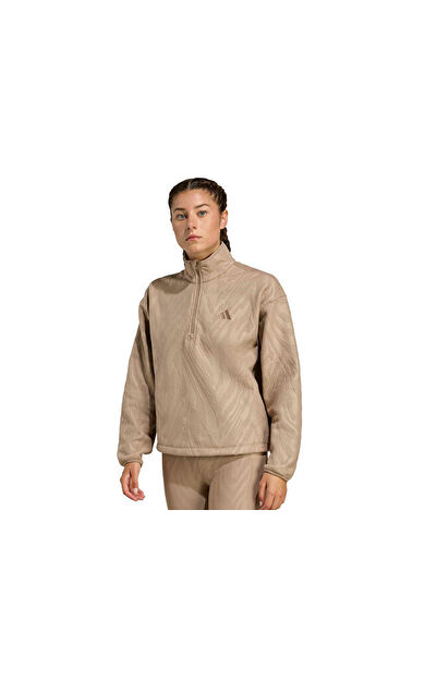 adidas Aop Polarfleece Kadın Günlük Ceket JX3122 Krem