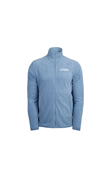 adidas Mt Ess Fz Fl Erkek Outdoor Polar Ceketi JX5070 Mavi