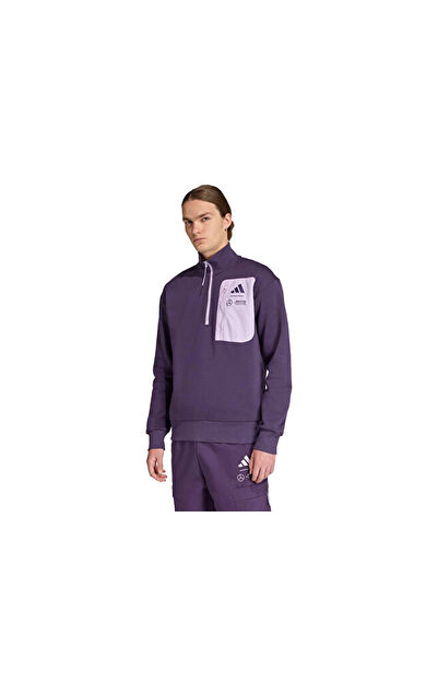 adidas Mer Pw Flctop M Erkek Günlük Sweatshirt JX8815 Mor