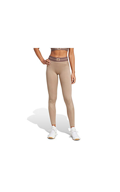 adidas Hyg Rib 1/1 L Kadın Antrenman Taytı JY2068 Krem