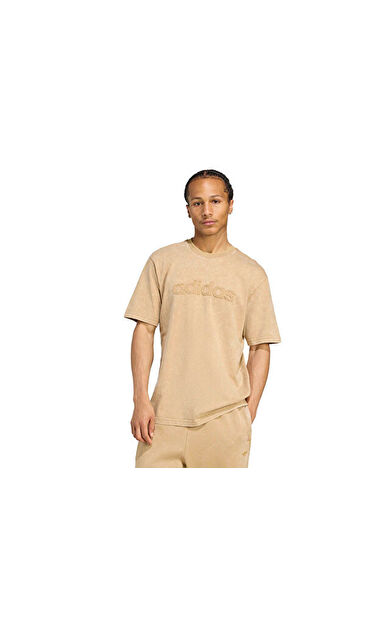 adidas Washed Tee Erkek Günlük Tişört JY2811 Kahverengi