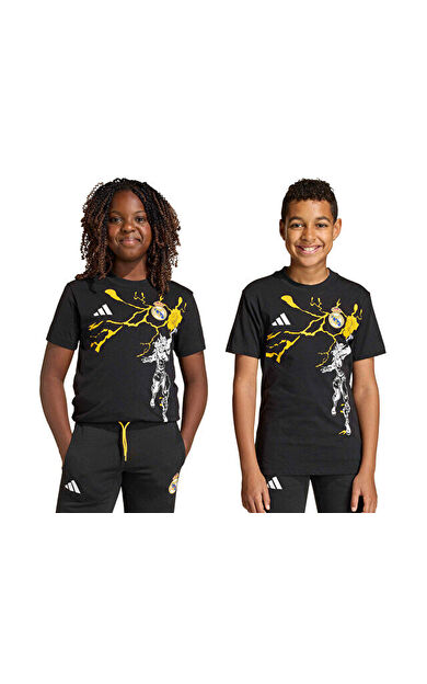 Adidas Real Marvel Tey Çocuk Günlük Tişört JY5856 Siyah