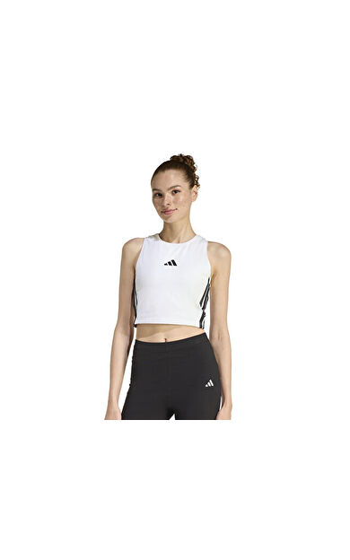 Adidas W 3S Pad Tk Kadın Günlük Crop Üst JZ6876 Beyaz