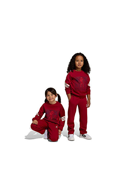 Adidas Lk Marvel Sm Jog Çocuk Günlük Eşofman Takımı JZ7666 Kırmızı