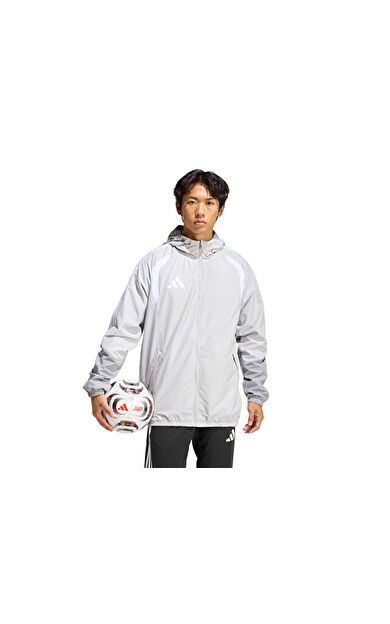 Adidas Tiro26C Aw Jkt Erkek Futbol Antrenman Yağmurluk KB0138 Gri