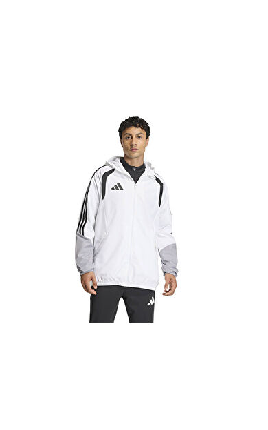 Adidas Tiro26C Aw Jkt Erkek Futbol Antrenman Yağmurluk KB0140 Beyaz