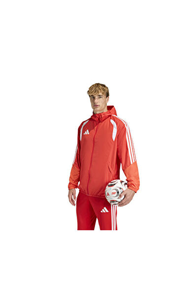 Adidas Tiro26C Aw Jkt Erkek Futbol Antrenman Yağmurluk KB0142 Kırmızı
