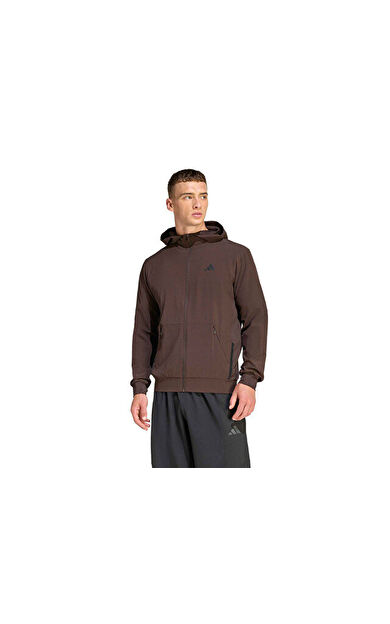Adidas D4T Hybrid Fz H Erkek Antrenman Ceketi KB0804 Kahverengi