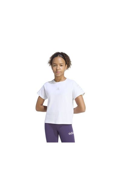 Adidas Jg Fi 3S Tee Çocuk Günlük Tişört KB6896 Beyaz