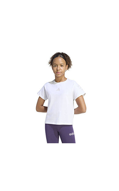 Adidas Jg Fi 3S Tee Çocuk Günlük Tişört KB6896 Beyaz