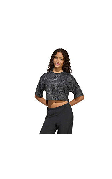 Adidas Jg Spi Aop Tee Çocuk Günlük Tişört KB6925 Siyah