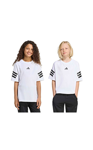 Adidas J FI 3S  TEE Çocuk Günlük Tişört KC1965 Beyaz