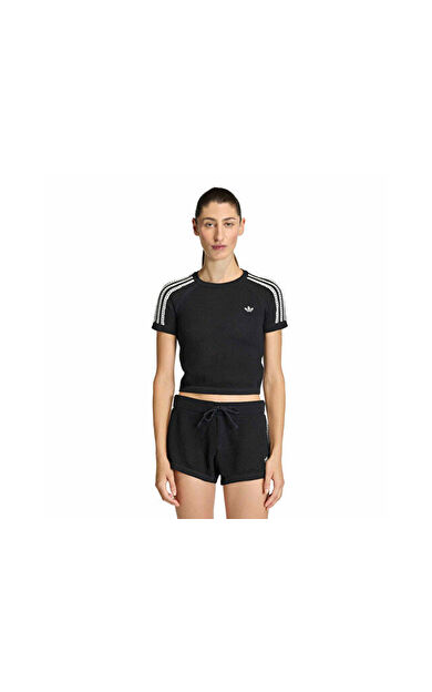 Adidas Crochet Tee Kadın Günlük Tişört KC6481 Siyah