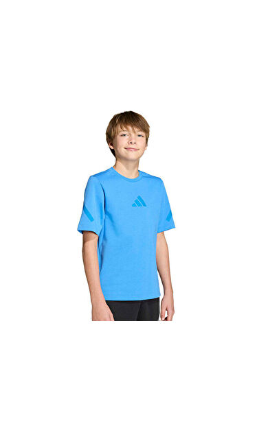 Adidas J Zne Tee Çocuk Günlük Tişört KC7020 Mavi