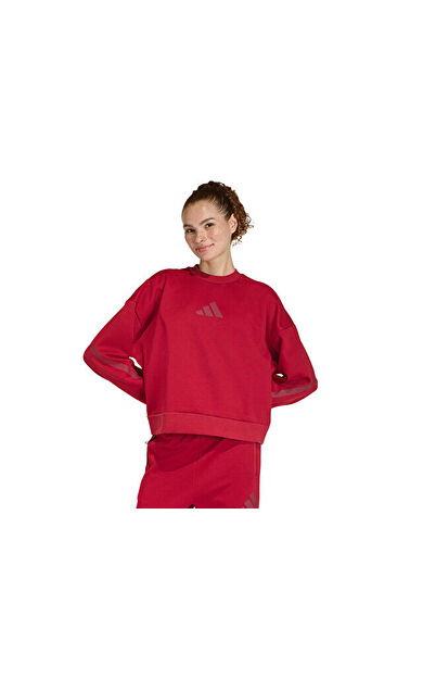 Adidas W Z.N.E. Swt Kadın Günlük Sweatshirts KC7753 Kırmızı