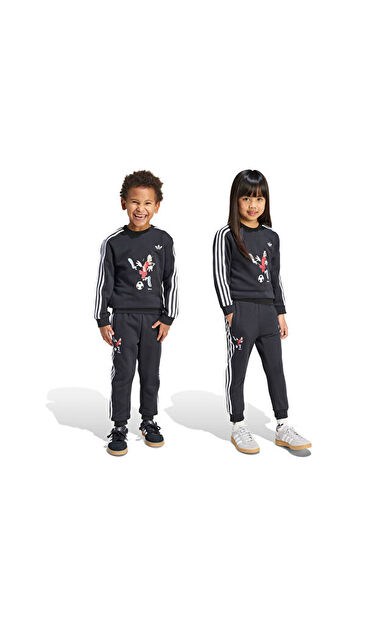 Adidas Crew Set Çocuk Günlük Eşofman Takımı KC8429 Siyah