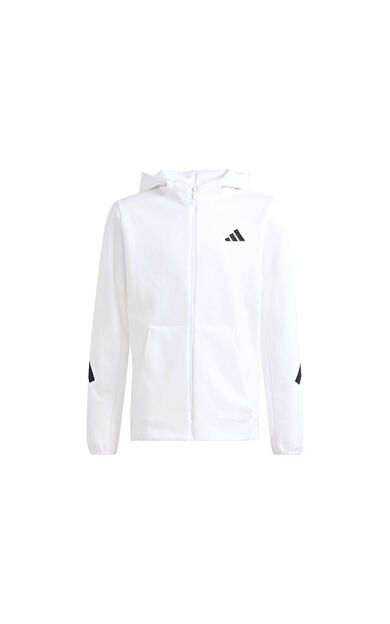 Adidas J Z.N.E. FZ HD Çocuk Günlük Ceket KC9679 Beyaz