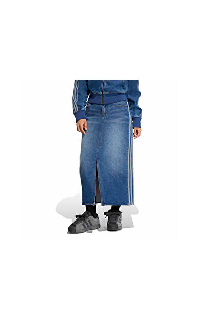 Adidas 3S Sk Denim Kadın Günlük Etek KD2908 Mavi