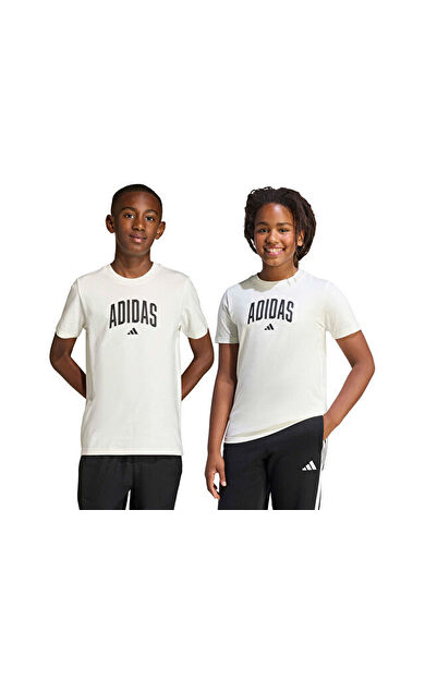 Adidas J Colleg T Çocuk Günlük Tişört KE1347 Beyaz