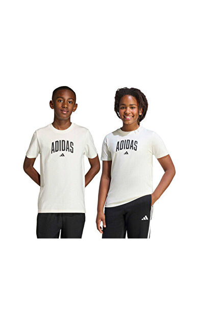 Adidas J Colleg T Çocuk Günlük Tişört KE1347 Beyaz