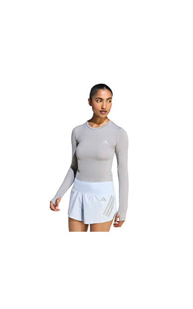 Adidas Run Ess Ls W Kadın Koşu Uzun Kollu Tişört KE8418 Gri