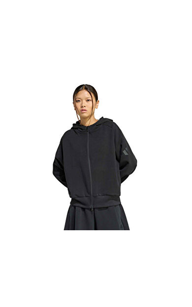 Adidas W SOFT LUX FZ HD Kadın Günlük Ceket KE9147 Siyah