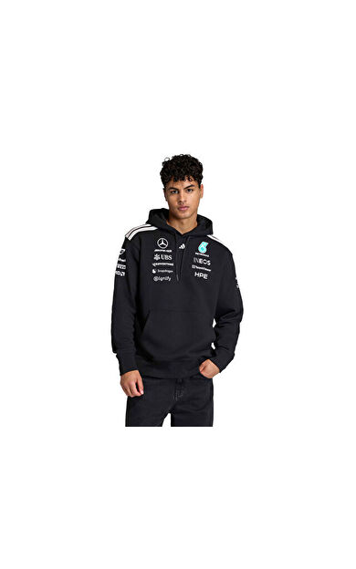 Adidas MERCEDES DR HOOD M Erkek Günlük Sweatshirt KF0166 Siyah