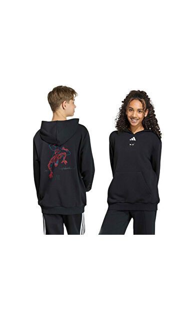 Adidas J MARVEL SPIDER-MAN HD Çocuk Günlük Sweatshirt KG6130 Siyah
