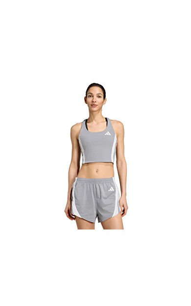 Adidas ADIZERO ARCHIVE CTP W Kadın Koşu Crop Üst KH2316 Gri