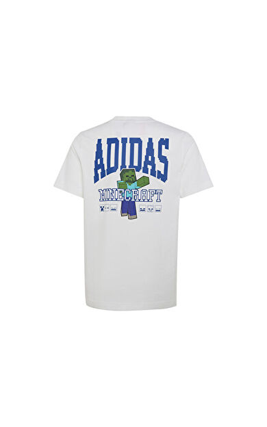 Adidas J MINECRAFT TEE 2 Çocuk Günlük Tişört KH3205 Beyaz