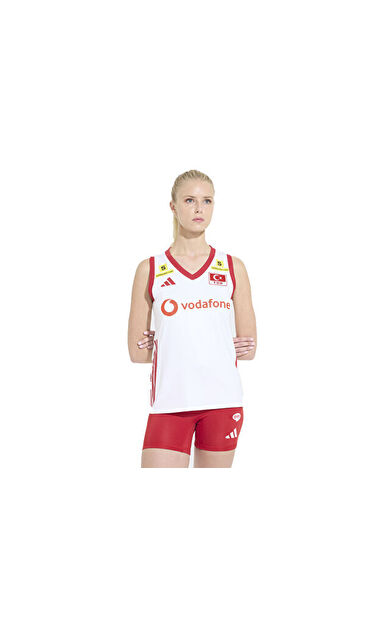Adidas Türkiye Voleybol Milli Takim Formasi Türkiye Kadın Voleybol Milli Takım Forması KM7475 Beyaz
