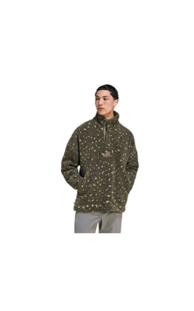 Adidas TERREX XPL HP SNAP AOP Erkek Outdoor Çeyrek Fermuarlı Polar Üst KQ6614 Haki