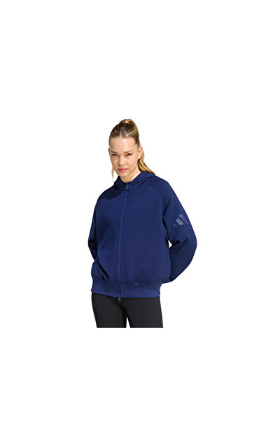Adidas W SOFT LUX FZ HD Kadın Günlük Ceket KR2747 Mavi