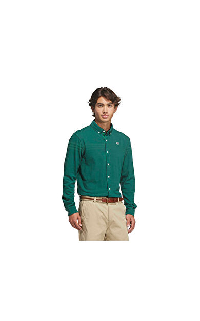 Adidas S LS Button Up Erkek Günlük Gömlek KR5431 Yeşil