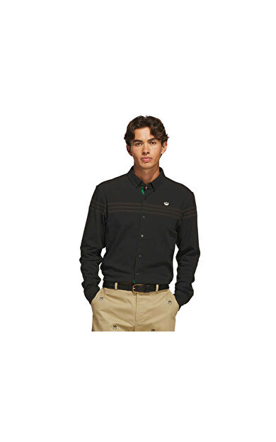 Adidas S LS Button Up Erkek Günlük Gömlek KR5432 Siyah