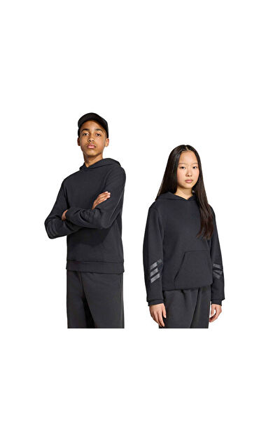 Adidas J FI 3S HD Çocuk Günlük Sweatshirt KR7312 Siyah