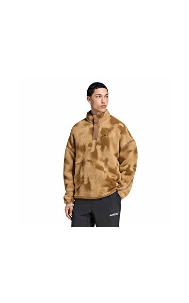 Adidas TERREX MT ESS HP AOP Erkek Outdoor Polar Sweatshirts KS2315 Kahverengi