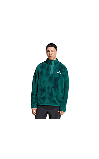Adidas TERREX MT ESS HP AOP Erkek Outdoor Polar Sweatshirts KS2316 Yeşil