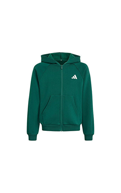 Adidas J CLGT FZ HD Çocuk Günlük Ceket KS5142 Yeşil