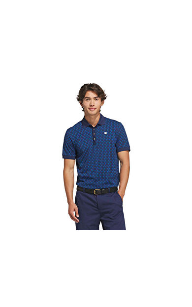 Adidas ALL OVER TREFOIL POLO Erkek Günlük Polo Tişört KS5762 Mavi