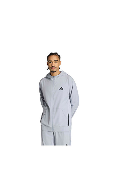 Adidas D4T HYBRID FZ H Erkek Antrenman Ceketi KS6381 Gri
