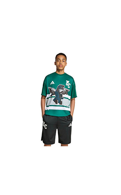 Adidas J MINECRAFT TEE Çocuk Günlük Tişört KS9028 Yeşil