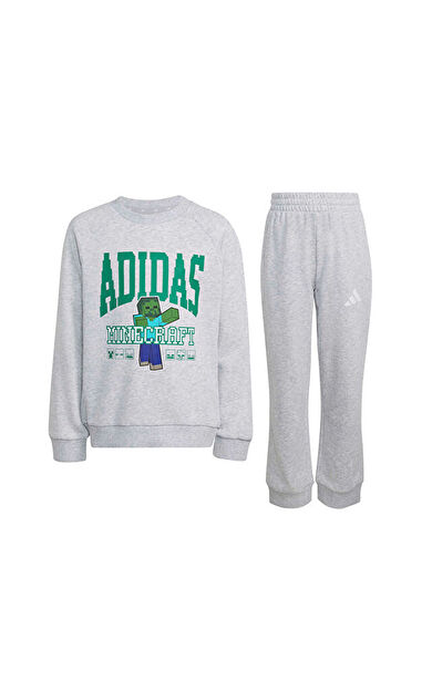 Adidas LK MINECRAFT JOG SET Çocuk Günlük Eşofman Takımı KS9036 Gri