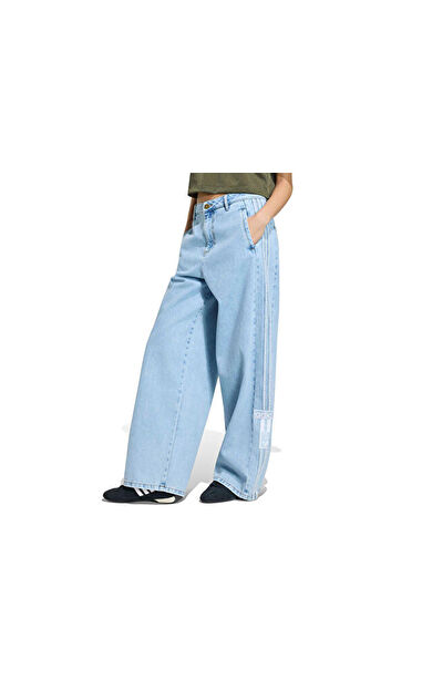 Adidas ADIBREAK MID-RISE WIDE-LEG DENIM PANT Kadın Günlük Pantolon KT2651 Mavi