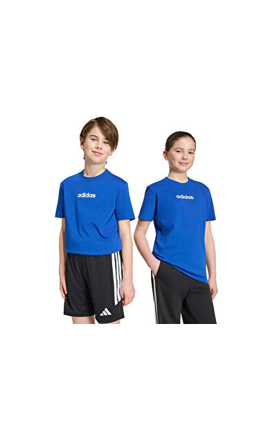 Adidas J LIN TEE 160 Çocuk Günlük Tişört KT3361 Mavi