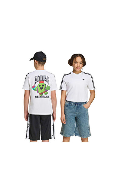 Adidas GFX LOOSE TEE Çocuk Günlük Tişört KW0651 Beyaz