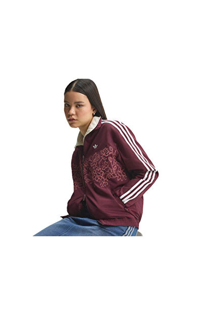 Adidas FLORAL GFX FIREBIRD LOOSE TT Kadın Günlük Ceket KX1875 Kırmızı