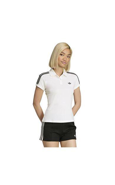 adidas 3S Polo Kadın T-Shirt Beyaz